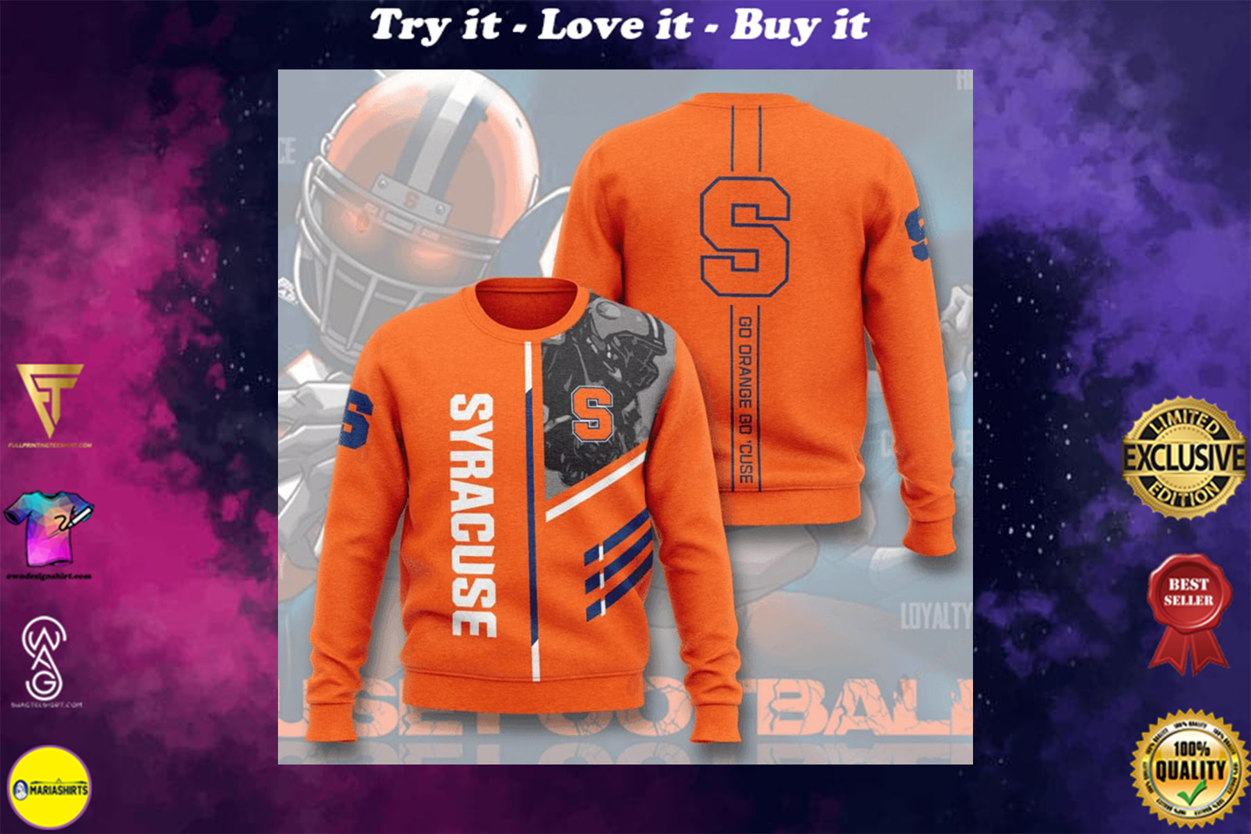 [special edition] syracuse orange go orange go cuse full printing ugly sweater – maria