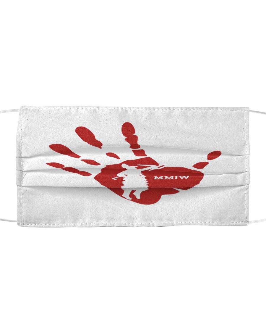 Mmiw red hand face mask 2