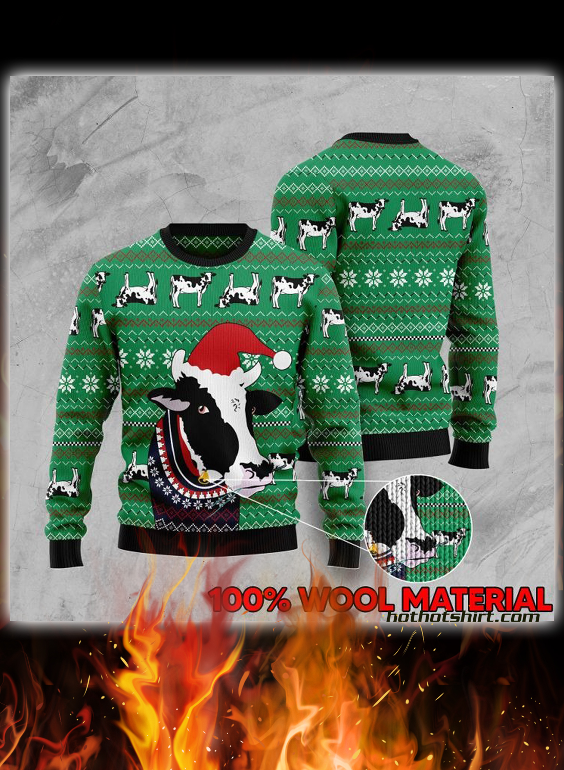 Dairy cattle cow christmas sweater – Hothot 291020