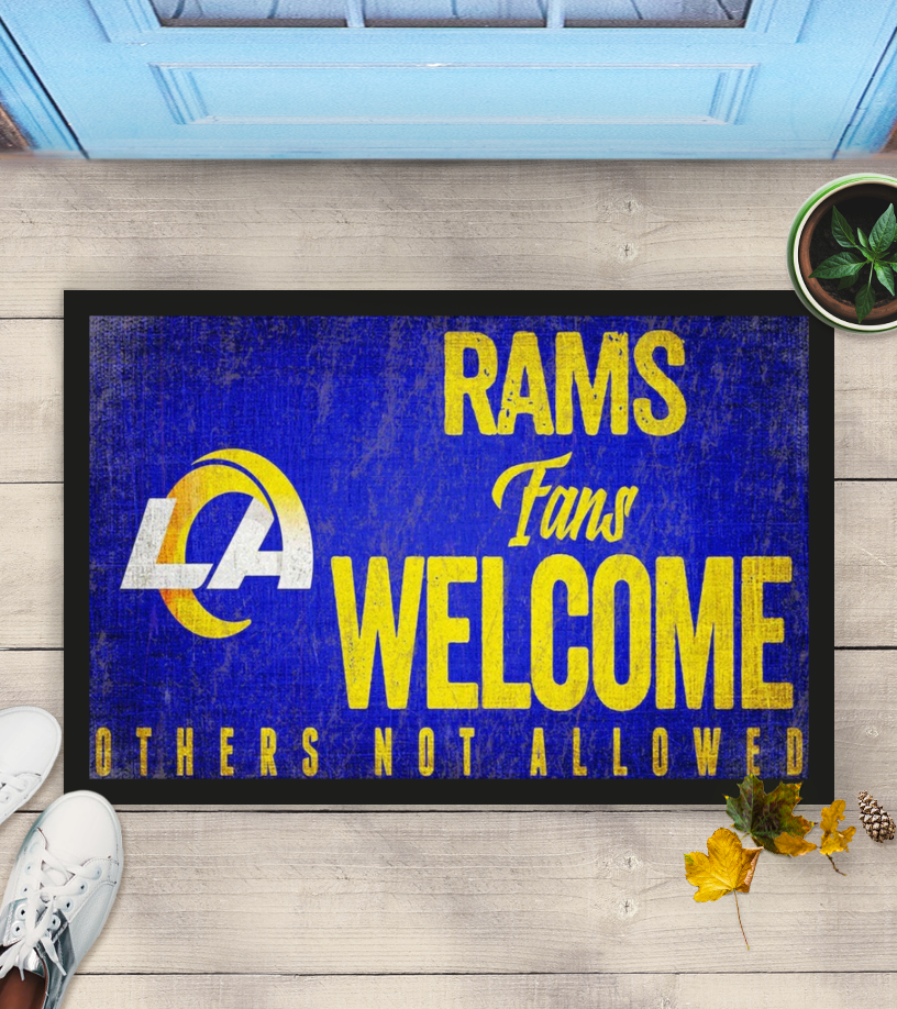 Los Angeles Rams fans welcome others not allowed doormat