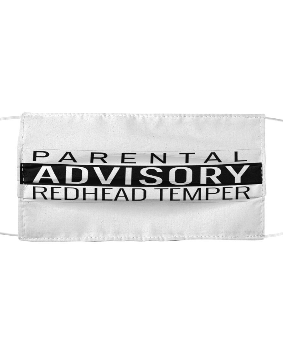 Parental advisory redhead temper face mask