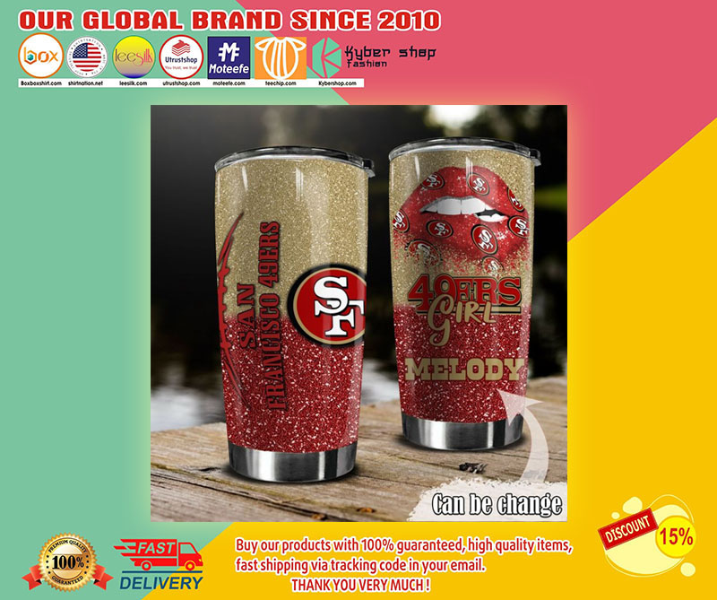 San Francisco 49ers girl custom personalized name tumbler1