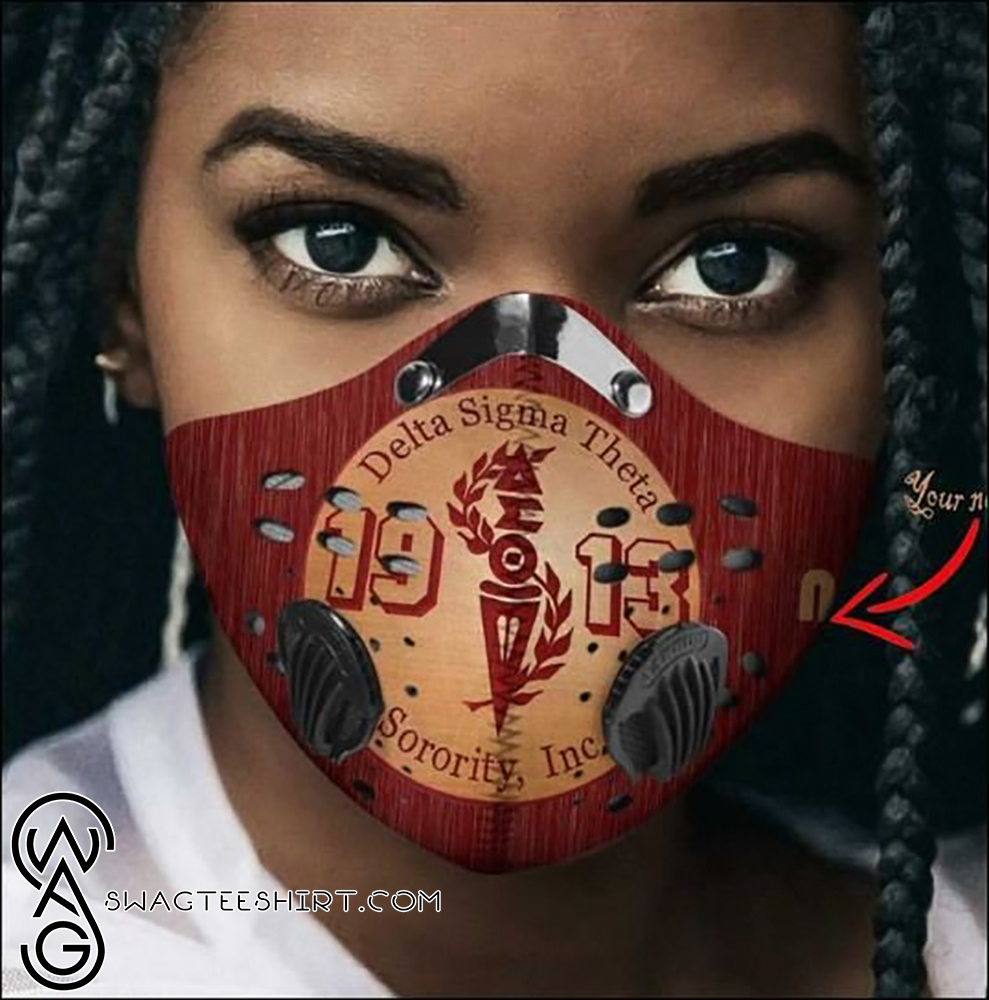 Delta sigma theta sorority inc 1913 filter activated carbon face mask