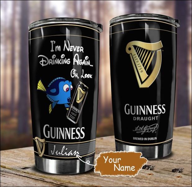 Personalized Dory i'm never drinking again oh look Guinness tumbler