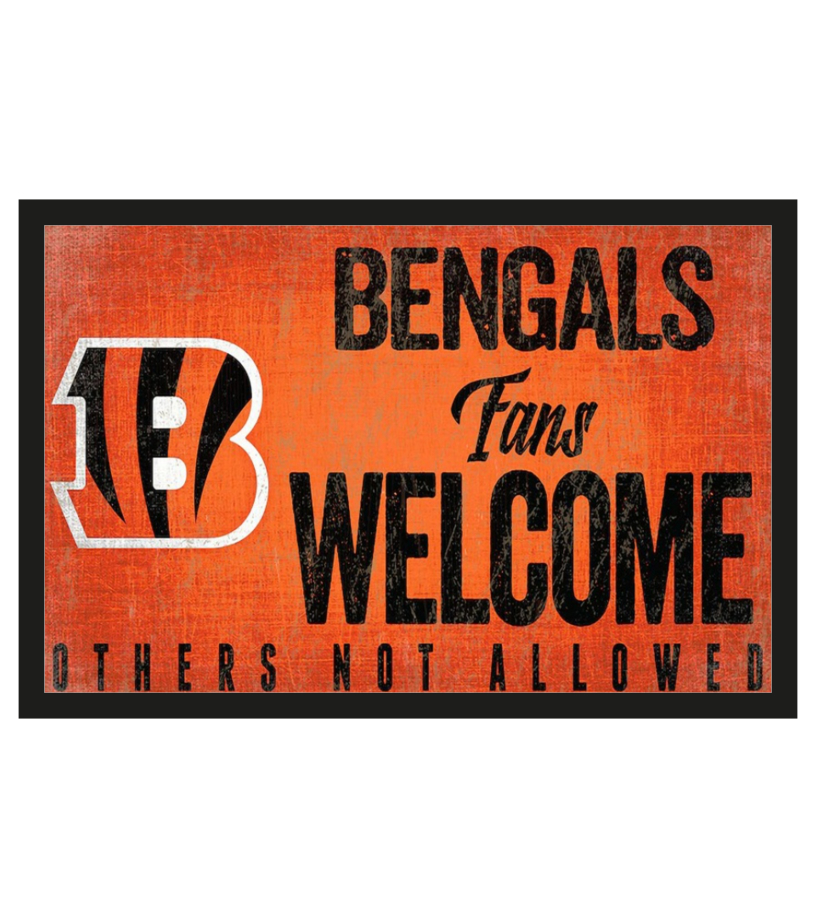 Cincinnati Bengals fans welcome others not allowed doormat 1