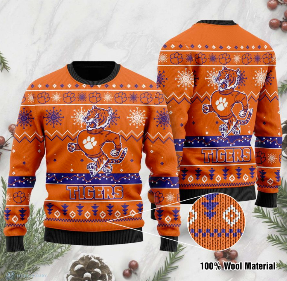 Clemson Tigers football ugly sweater