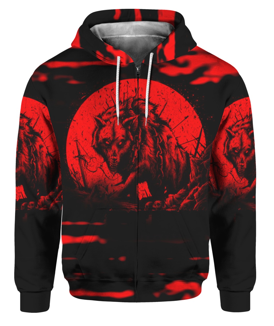 Wolf I'm Not The Hero You Wanted I'm The Monster You Needed 3D zip hoodie