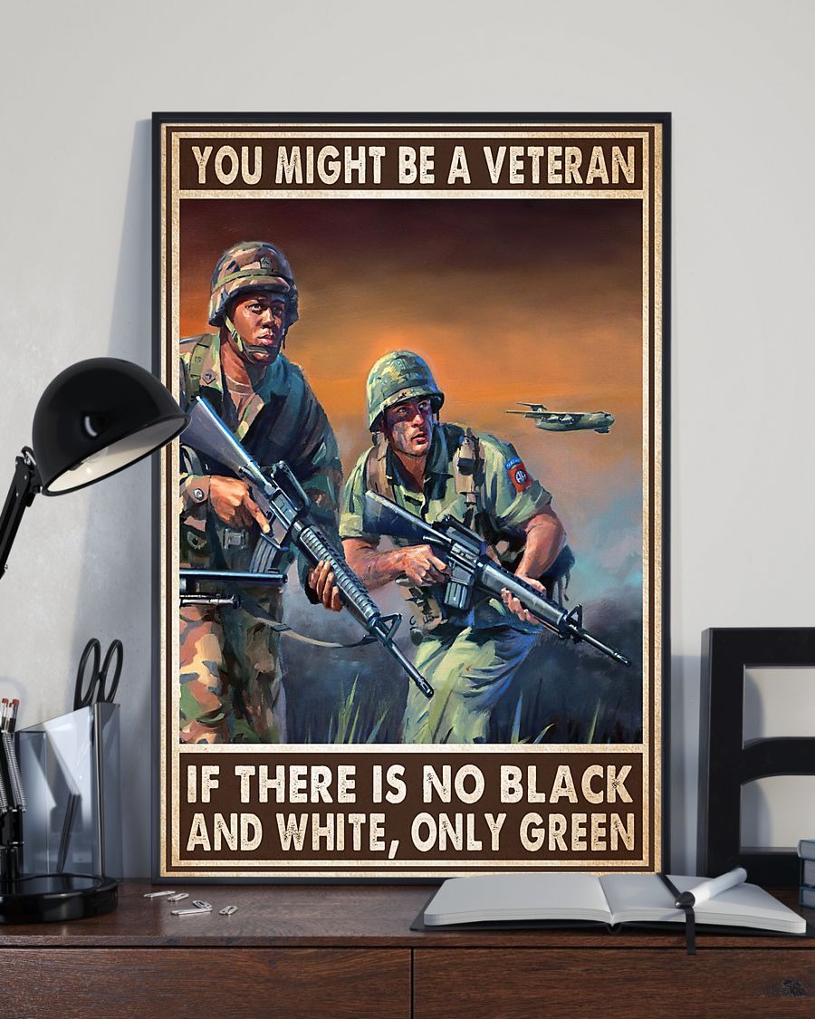 You might be a veteran if there is no black and white poster3