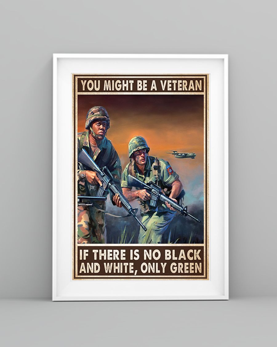 You might be a veteran if there is no black and white poster4