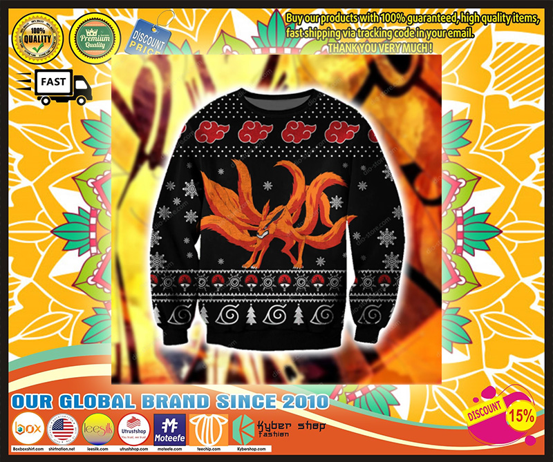 Naruto-Kurama 3d print ugly sweater 3