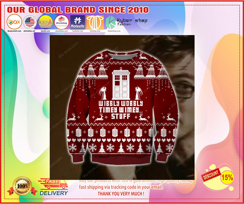 Wibbly wobbly ugly christmas sweater 3