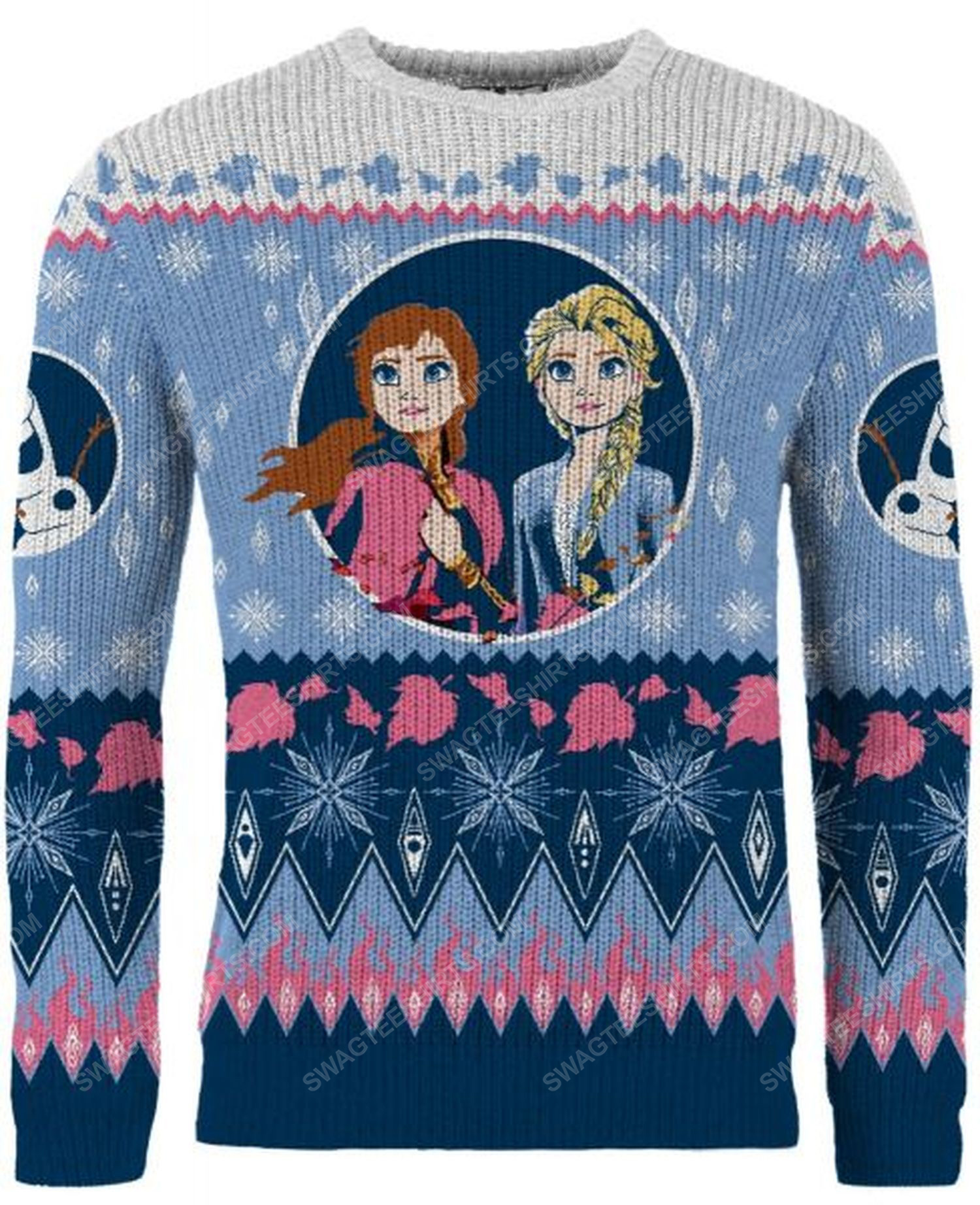 [special edition] Christmas holiday frozen full print ugly christmas sweater – maria