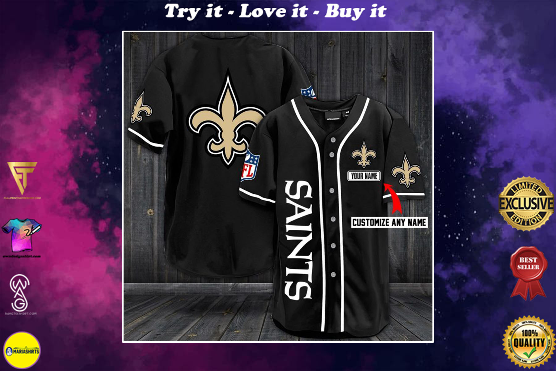 [special edition] custom name jersey new orleans saints shirt – maria