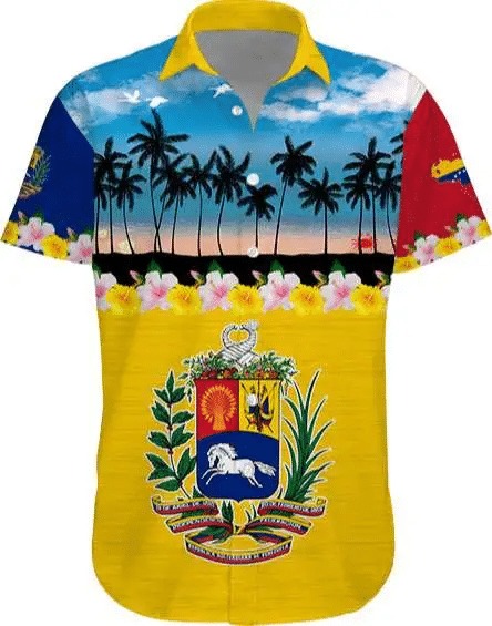 Venezuela Tropical Short Sleeve Hawaiian Shirt 1