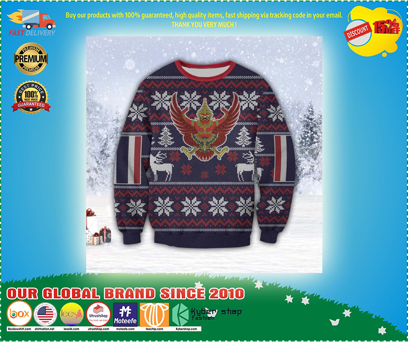 THAILAND 3D ALL OVER PRINT UGLY CHRISTMAS SWEATER 1