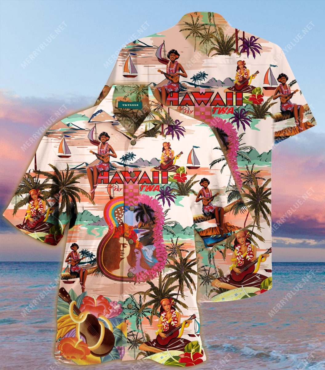 feel the music summer all over printed hawaiian shirt 2