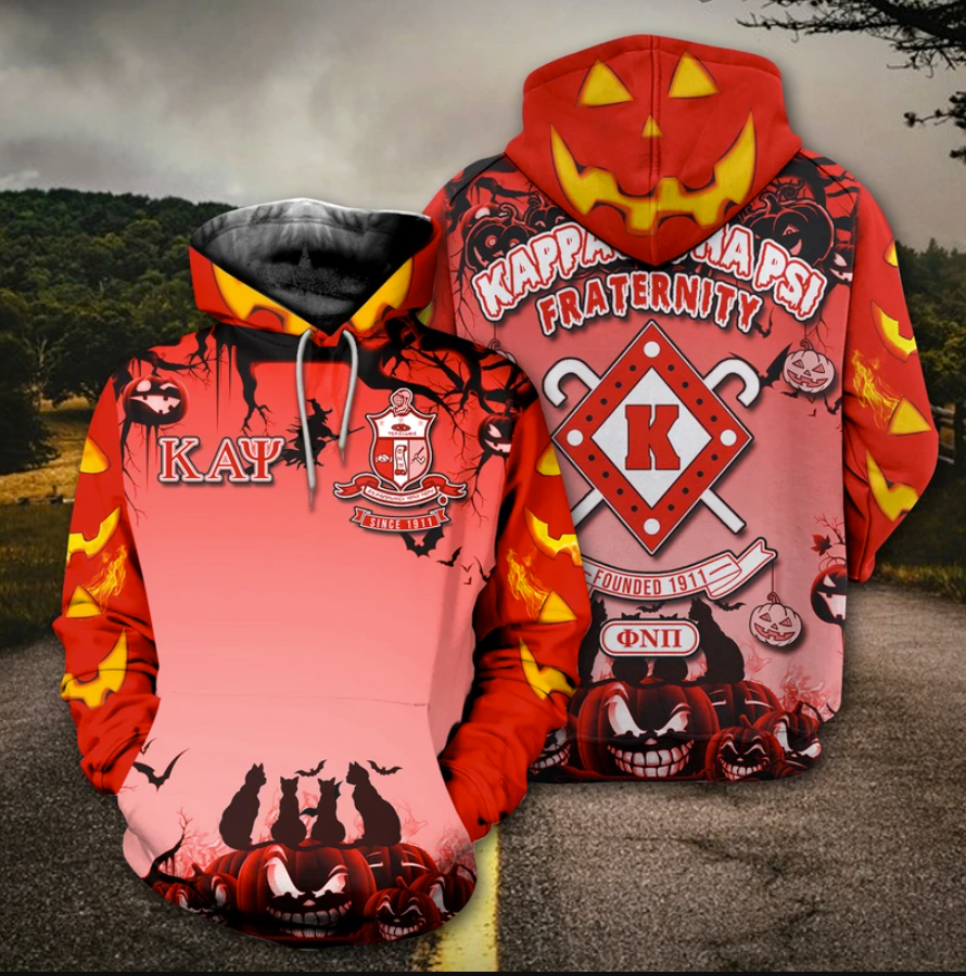 Happy Halloween Kappa Alpha Psi fraternity all over printed 3D hoodie