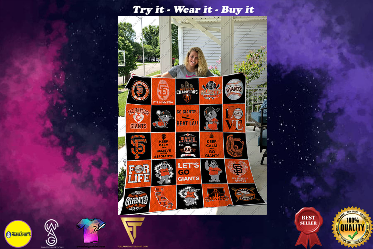 [special edition] mlb san francisco giants full printing quilt – maria