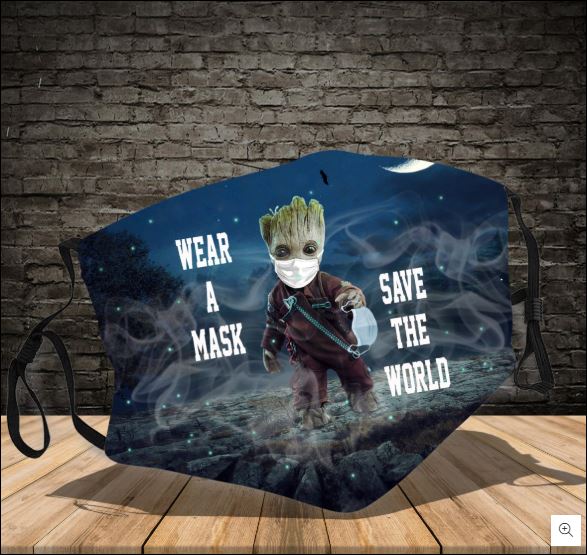 Baby Groot wear a mask save the world face mask – dnstyles