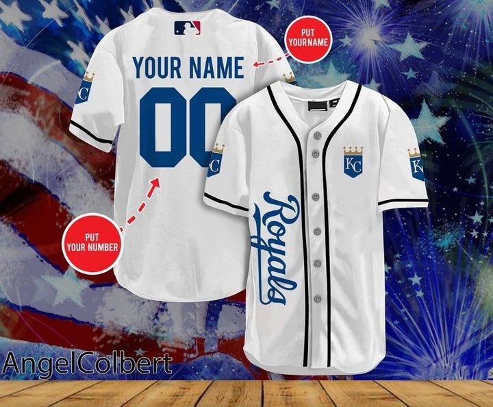 Kansas City Royals Personalized Baseball Jersey Shirt - White