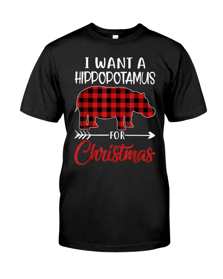 I Want A Hippopotamus For Christmas Hippo Buffalo shirt