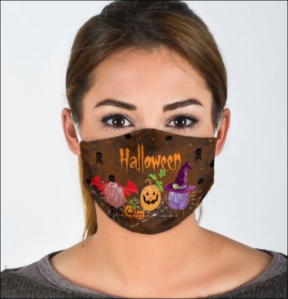 Halloween crochet face mask