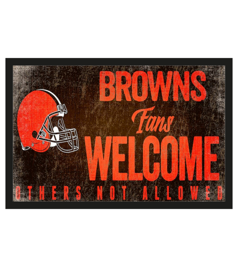 Cleveland Browns fans welcome others not allowed doormat 1