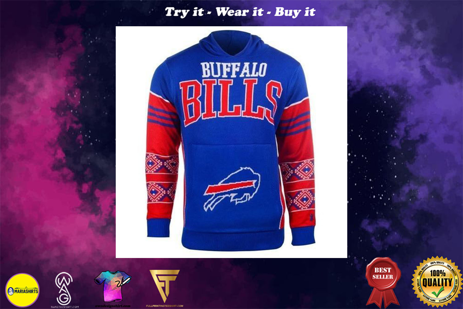 the buffalo bills nfl full over print shirt