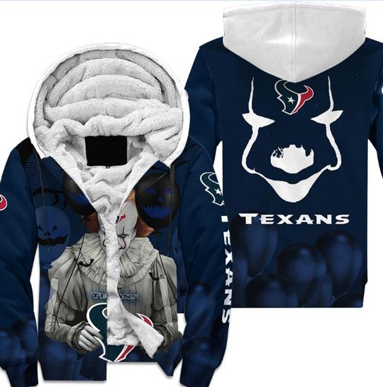 Houston texans pennywise the dancing clown it halloween 3d all over print hoodie5