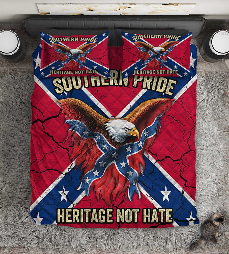 Southern Pride Heritage Not Hate Quilt Bedding Set1