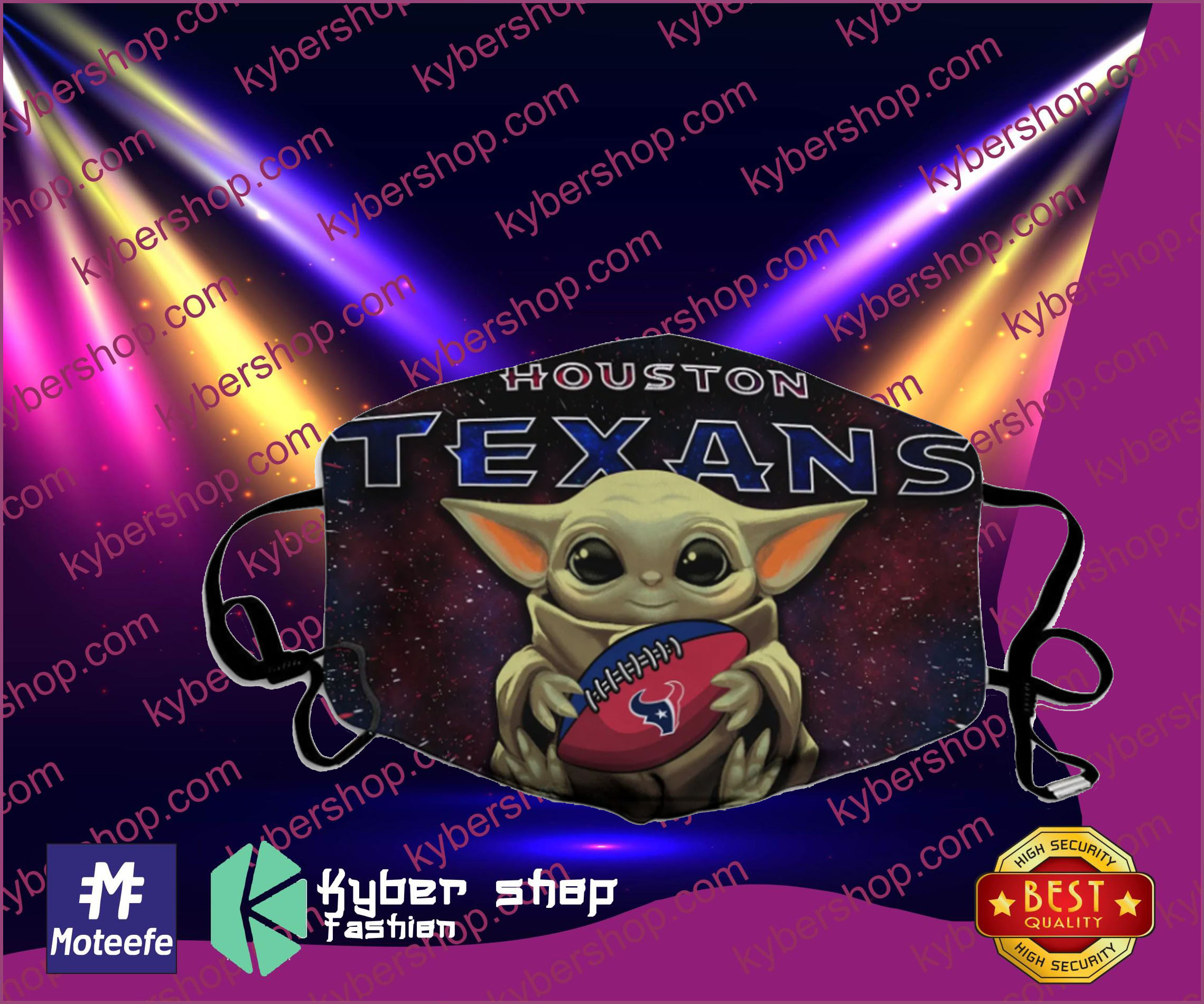 Baby Yoda Hugs Houston Texans NFL Face Mask Covid-19- LIMITED EDTION1