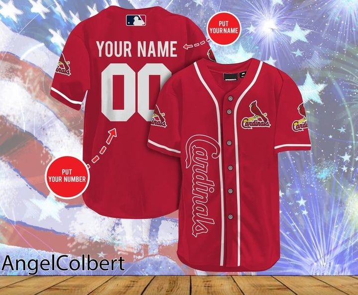 St. Louis Cardinals Personalized Name And Number Baseball Jersey Shirt 3