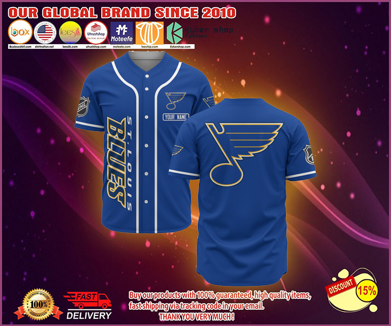 St.Louis Blues baseball jersey shirt 1