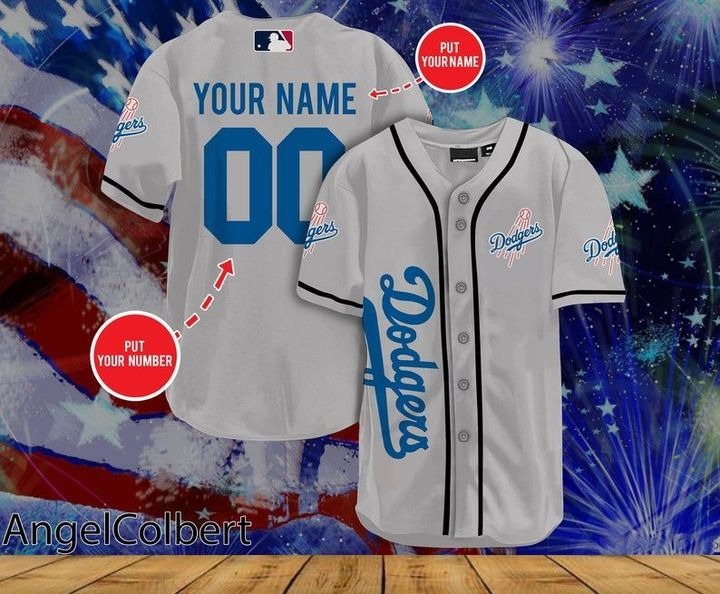 Los Angeles Dodgers Premium MLB Jersey Shirt Custom Number And Name For Men  And Women Gift Fans - YesItCustom