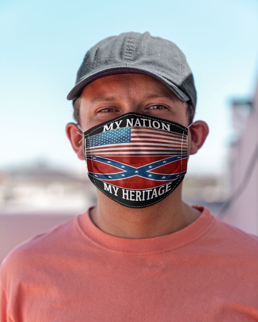 Southern united states My nation my heritage face mask