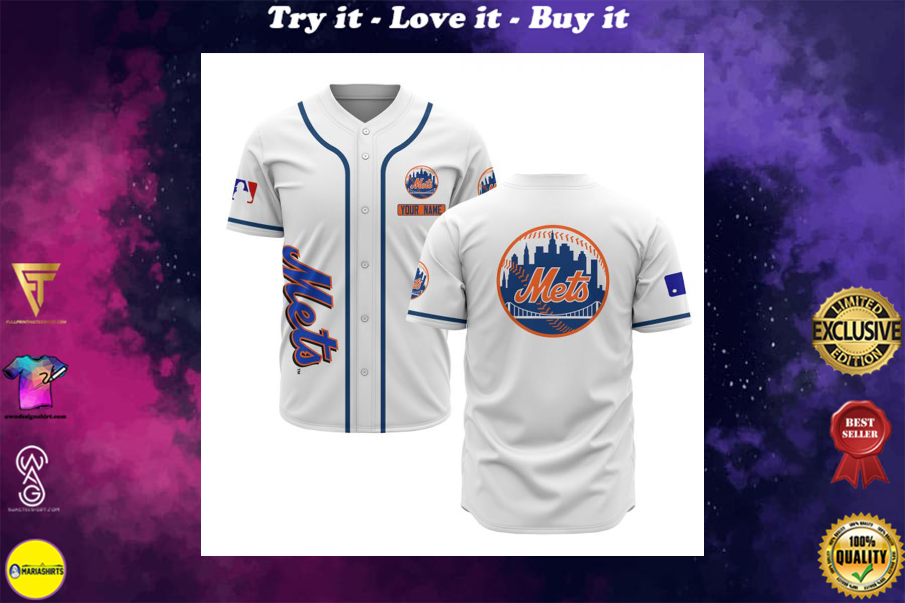 [special edition] custom name new york mets baseball shirt – maria