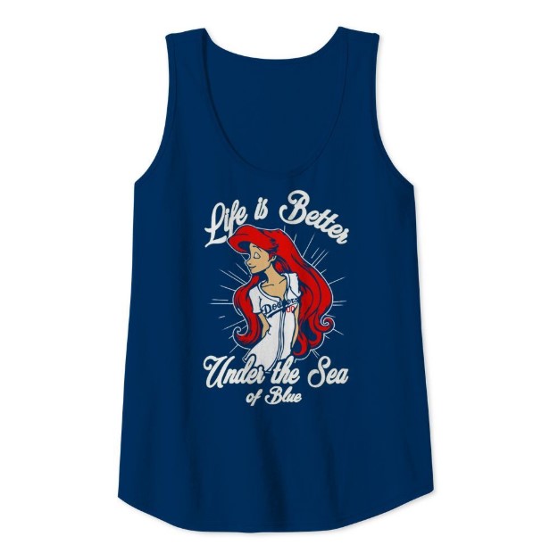 Ariel Life is better under the sea of blue Los Angeles tank top