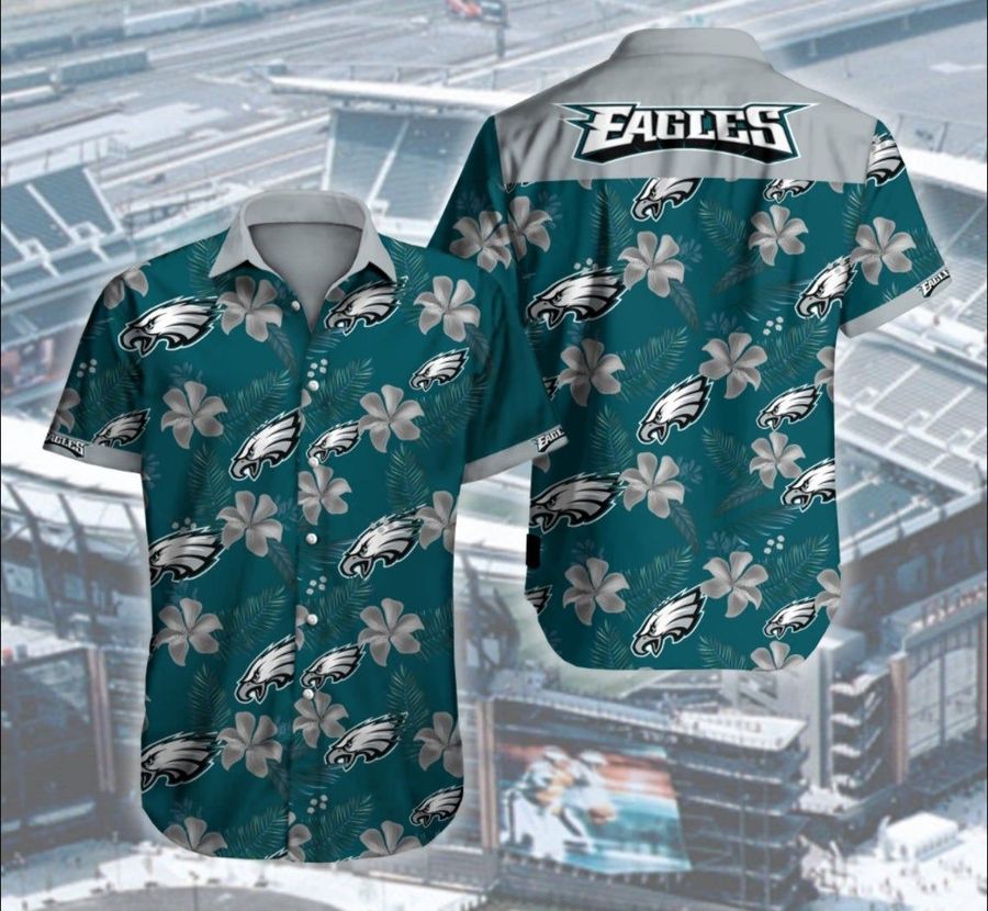 Philadelphia eagles hibiscus nfl football hawaiian shirt – Teasearch3d 170721