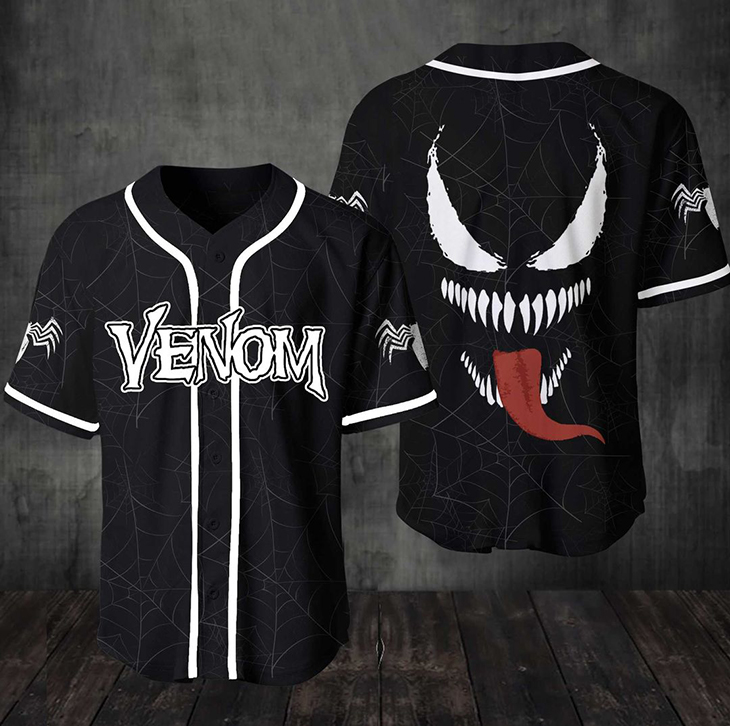 Venom Custom Name Baseball Jersey Shirt
