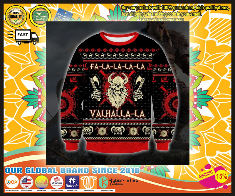 Viking valhalla la christmas ugly christmas sweater