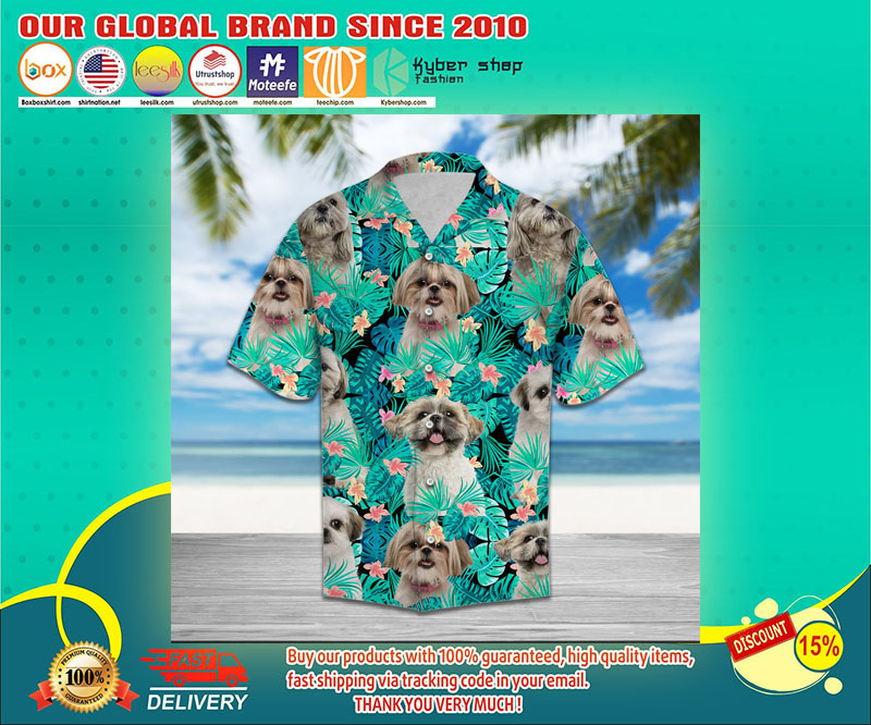 Shih Tzu hawaiian shirt