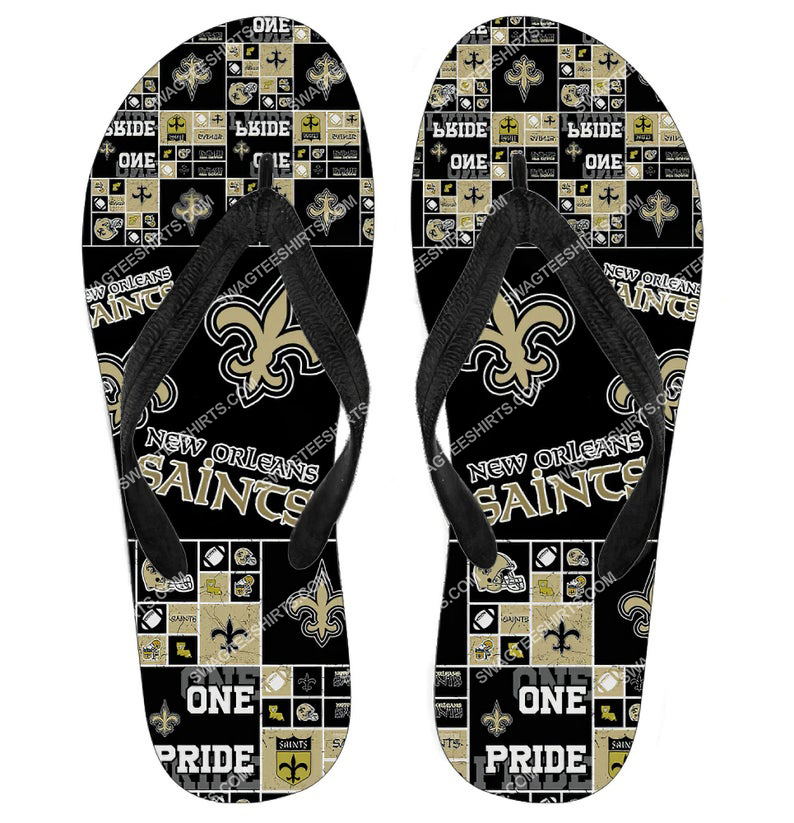 [special edition] national football league new orleans saints full printing flip flops – maria