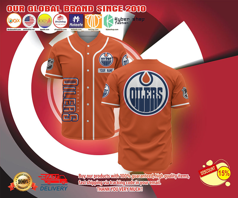 Edmonton Oilers baseball jersey shirt 4