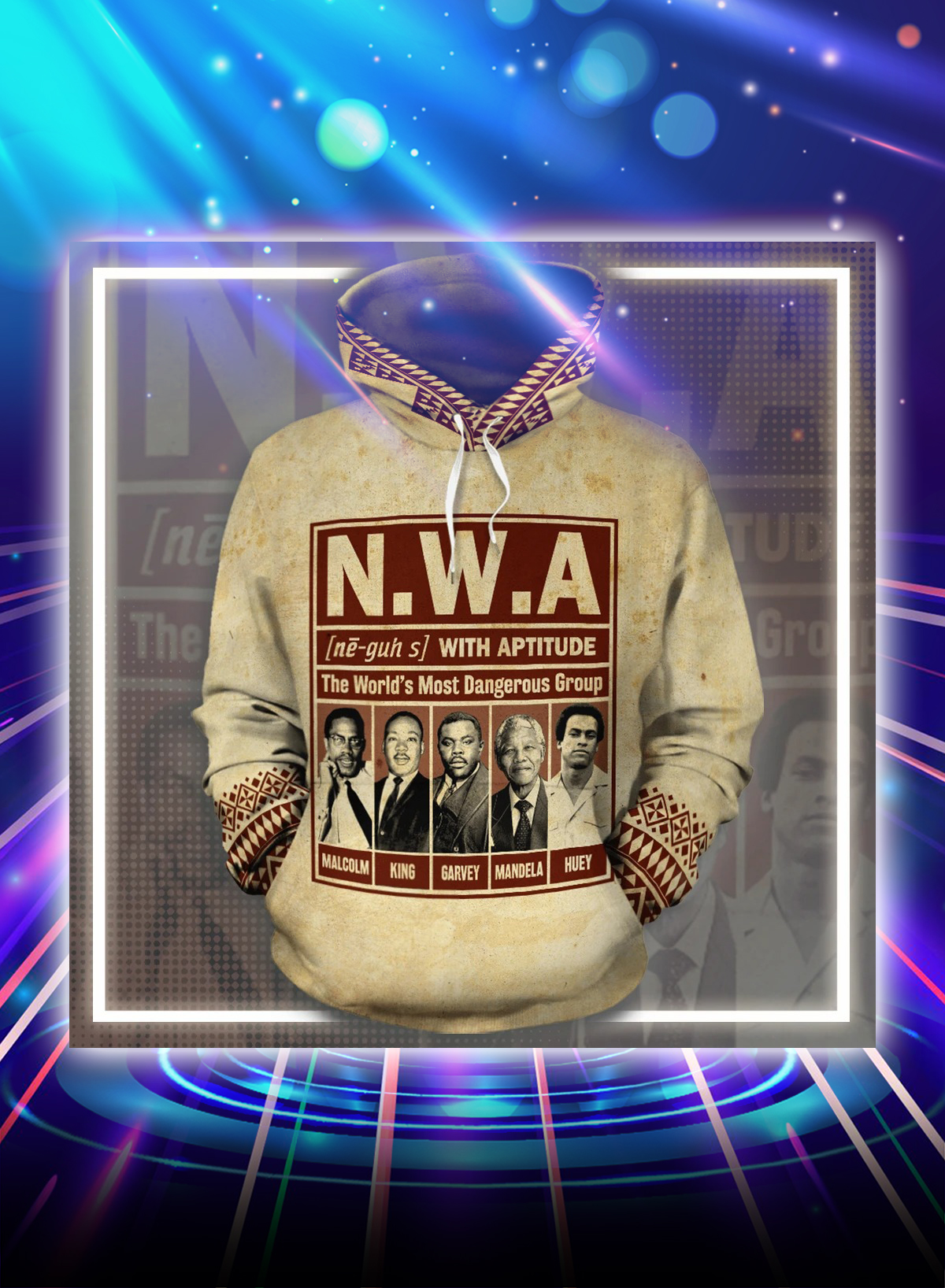 NWA the world's most dangerous group all over printed hoodie