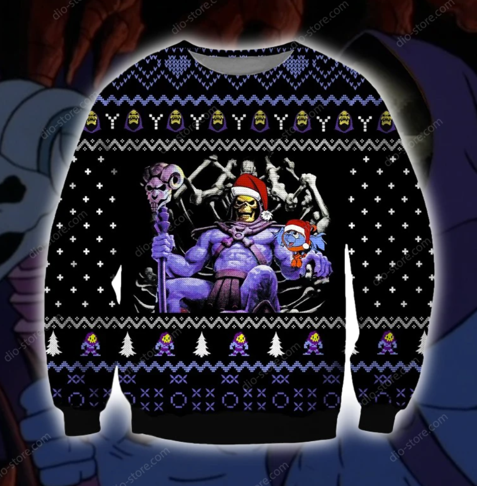 Skeletor 3D ugly sweater