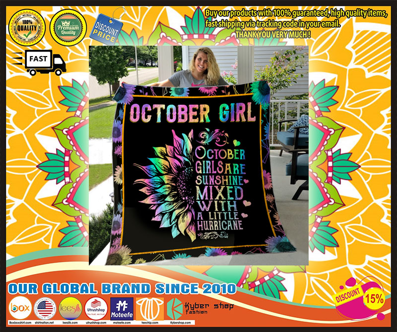 October girls are sunshine mixed with a little hurricane quilt 4