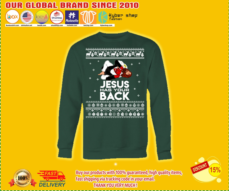 Jesus has your back ugly sweater 2