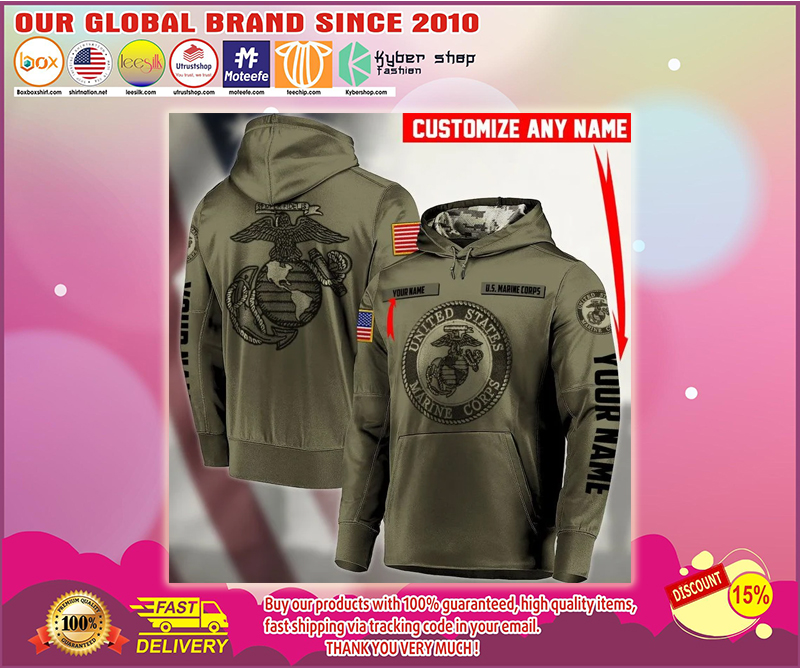 United State marine corps custom name hoodie 1