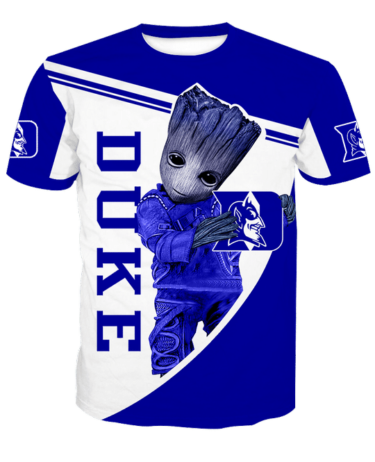 Baby Groot Duke blue devils 3d all over print hoodie4