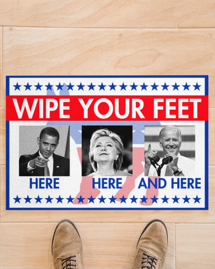 Wipe Your Feet Here Obama Clinton Biden Doormat 1